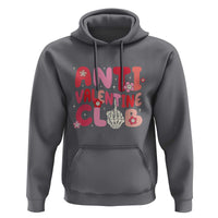 Funny Anti Valentine Club Hoodie Retro Anti Valentine's Day Middle Finger