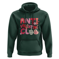 Funny Anti Valentine Club Hoodie Retro Anti Valentine's Day Middle Finger