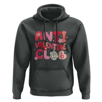 Funny Anti Valentine Club Hoodie Retro Anti Valentine's Day Middle Finger
