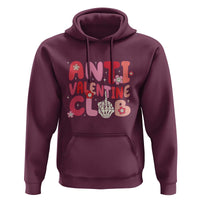 Funny Anti Valentine Club Hoodie Retro Anti Valentine's Day Middle Finger