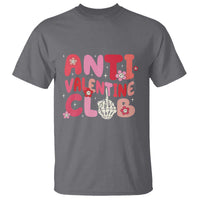 Funny Anti Valentine Club T Shirt Retro Anti Valentine's Day Middle Finger