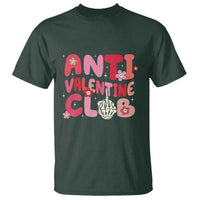 Funny Anti Valentine Club T Shirt Retro Anti Valentine's Day Middle Finger