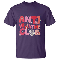 Funny Anti Valentine Club T Shirt Retro Anti Valentine's Day Middle Finger