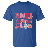 Funny Anti Valentine Club T Shirt Retro Anti Valentine's Day Middle Finger