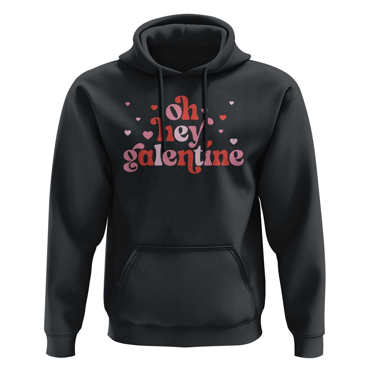 Funny Galentine's Day Hoodie Oh Hey Galentine Retro Heart