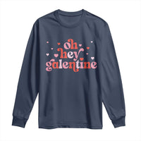 Funny Galentine's Day Long Sleeve Shirt Oh Hey Galentine Retro Heart