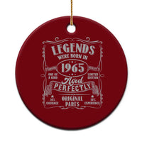 Funny Birthday Legends Were Born In 1965 Ceramic Ornament Vintage BDay Father's Day - Wonder Print Shop
