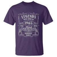 Funny Birthday Legends Were Born In 1965 T Shirt Vintage BDay Father's Day