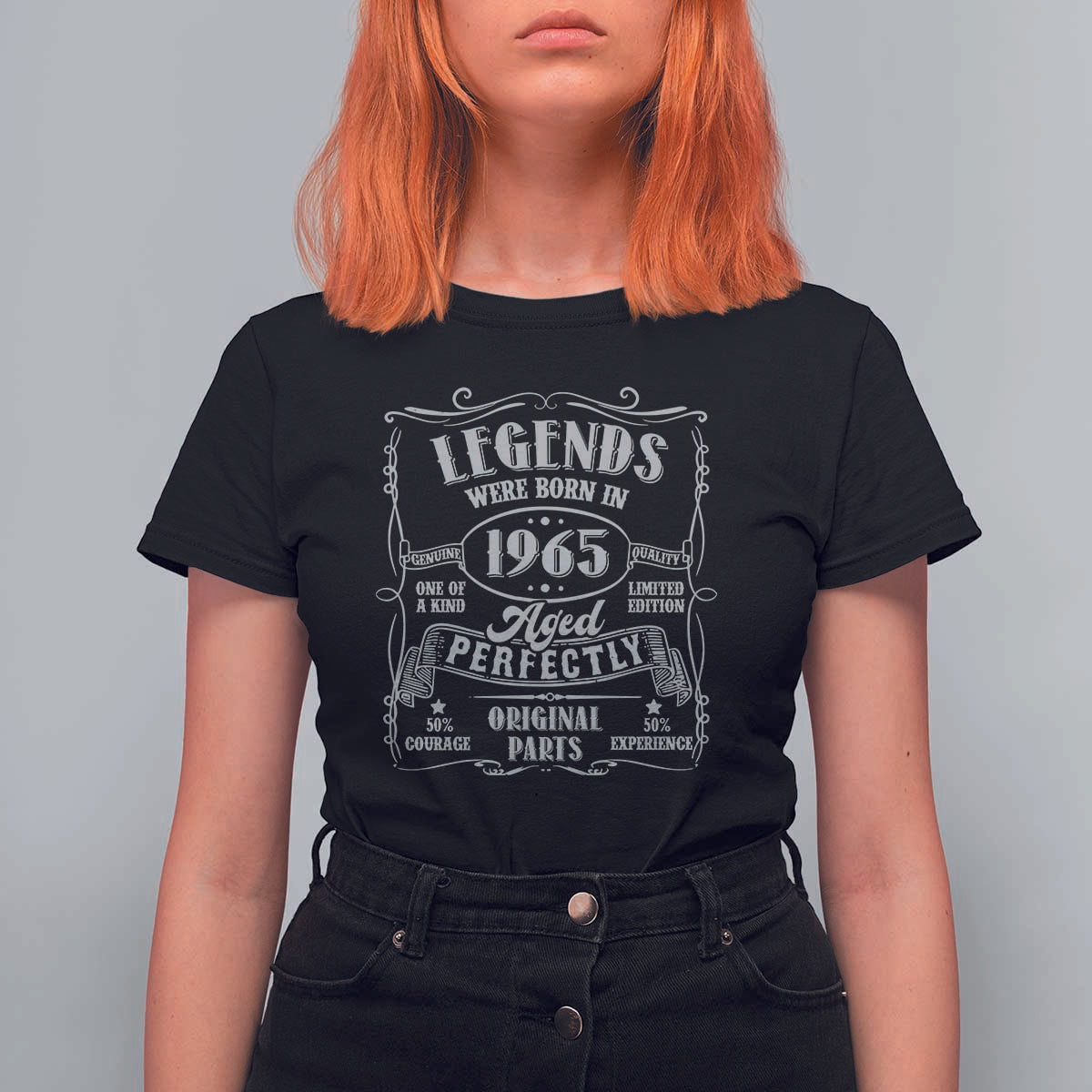 Funny Birthday Legends Were Born In 1965 T Shirt For Women Vintage BDay Father's Day