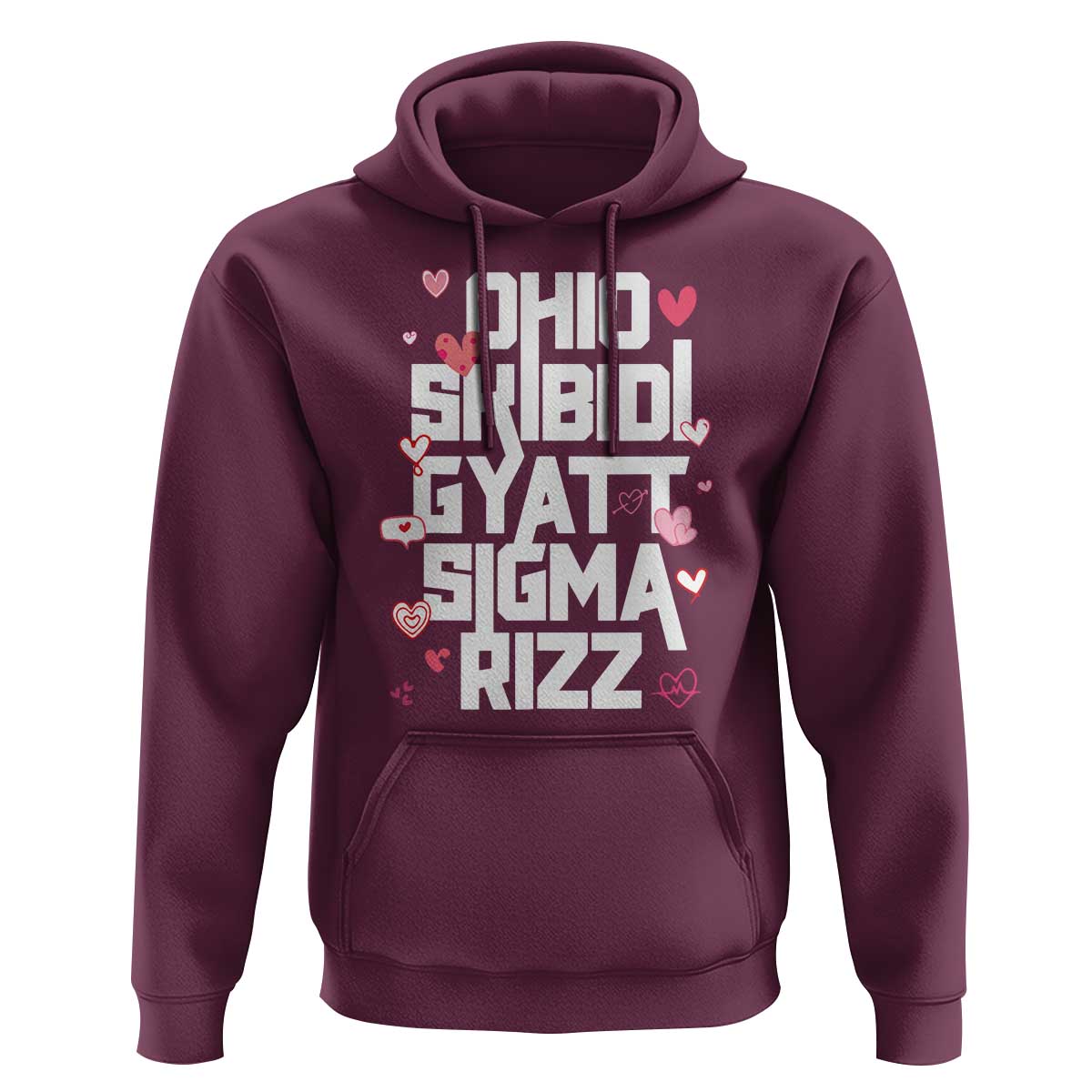 Funny Skibidi Rizz Gyatt Ohio Sigma Valentine's Day Hoodie
