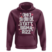 Funny Skibidi Rizz Gyatt Ohio Sigma Valentine's Day Hoodie