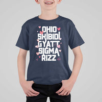 Funny Skibidi Rizz Gyatt Ohio Sigma Valentine's Day T Shirt For Kid