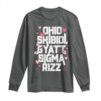 Funny Skibidi Rizz Gyatt Ohio Sigma Valentine's Day Long Sleeve Shirt