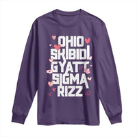 Funny Skibidi Rizz Gyatt Ohio Sigma Valentine's Day Long Sleeve Shirt