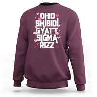 Funny Skibidi Rizz Gyatt Ohio Sigma Valentine's Day Sweatshirt