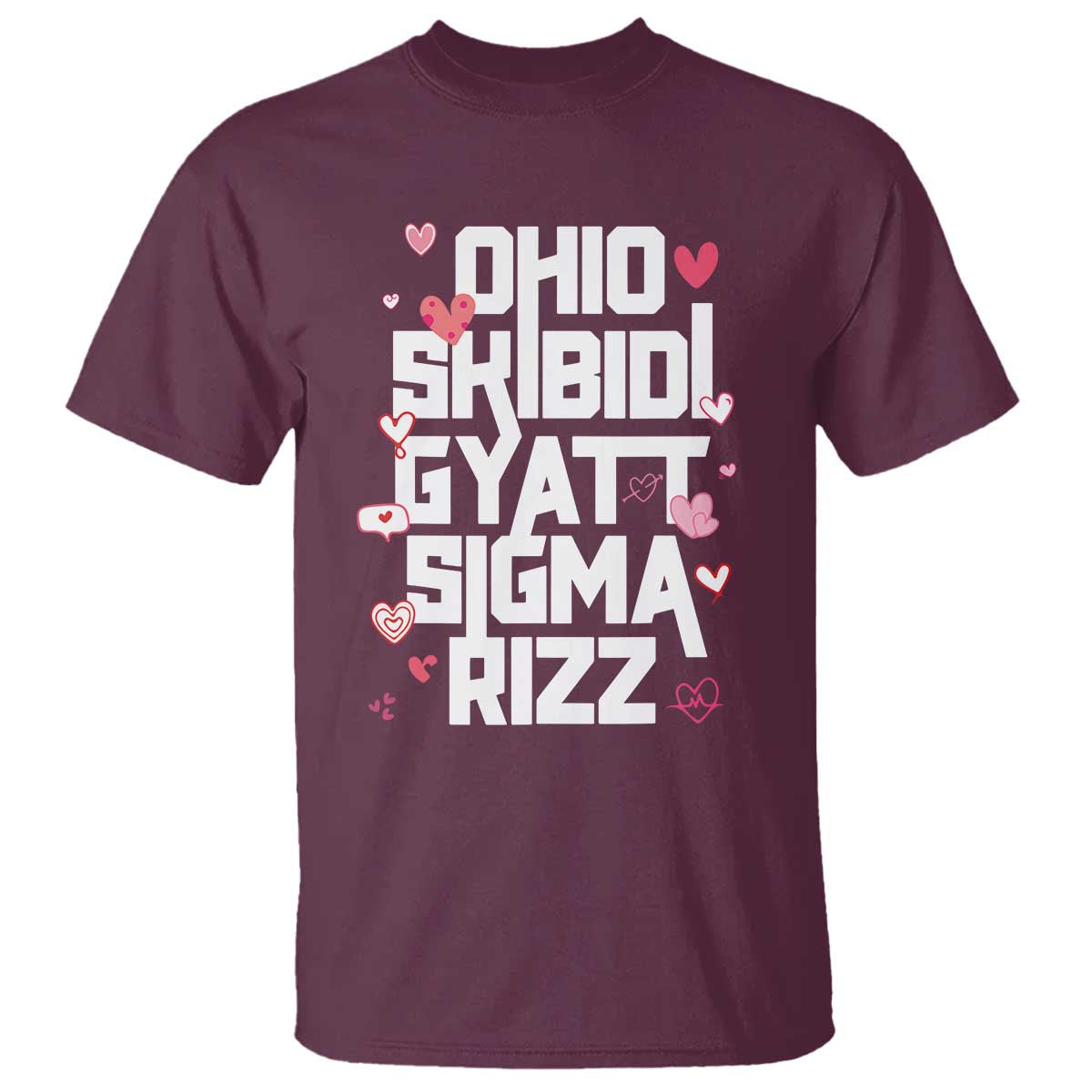 Funny Skibidi Rizz Gyatt Ohio Sigma Valentine's Day T Shirt
