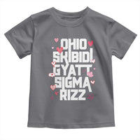 Funny Skibidi Rizz Gyatt Ohio Sigma Valentine's Day Toddler T Shirt