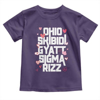 Funny Skibidi Rizz Gyatt Ohio Sigma Valentine's Day Toddler T Shirt