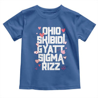 Funny Skibidi Rizz Gyatt Ohio Sigma Valentine's Day Toddler T Shirt