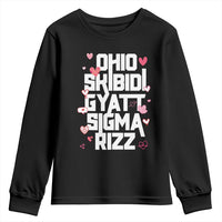 Funny Skibidi Rizz Gyatt Ohio Sigma Valentine's Day Youth Sweatshirt