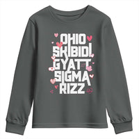 Funny Skibidi Rizz Gyatt Ohio Sigma Valentine's Day Youth Sweatshirt