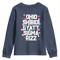 Funny Skibidi Rizz Gyatt Ohio Sigma Valentine's Day Youth Sweatshirt