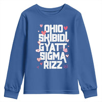Funny Skibidi Rizz Gyatt Ohio Sigma Valentine's Day Youth Sweatshirt