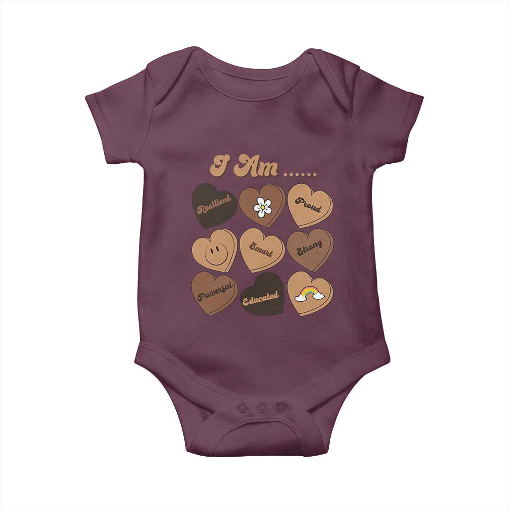 African American Proud Black History Month Baby Onesie Melanin Hearts