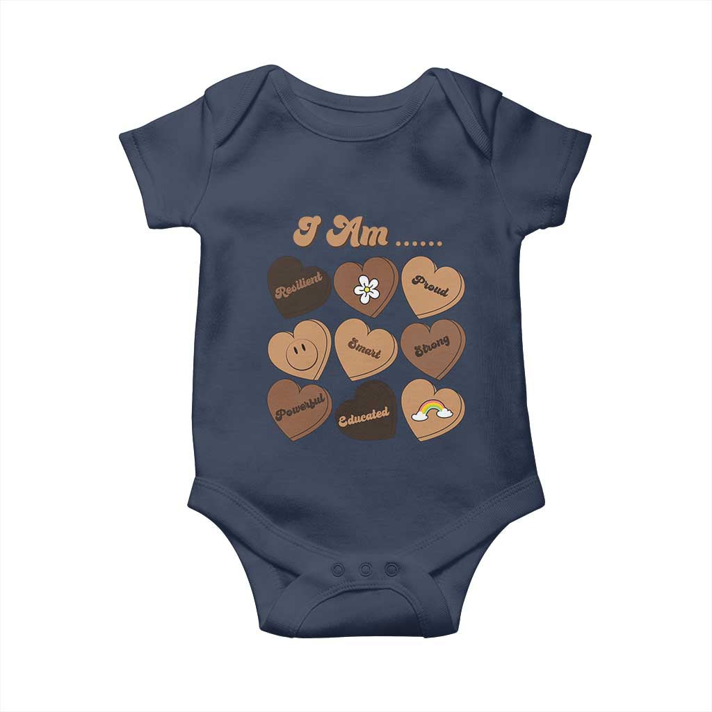 African American Proud Black History Month Baby Onesie Melanin Hearts