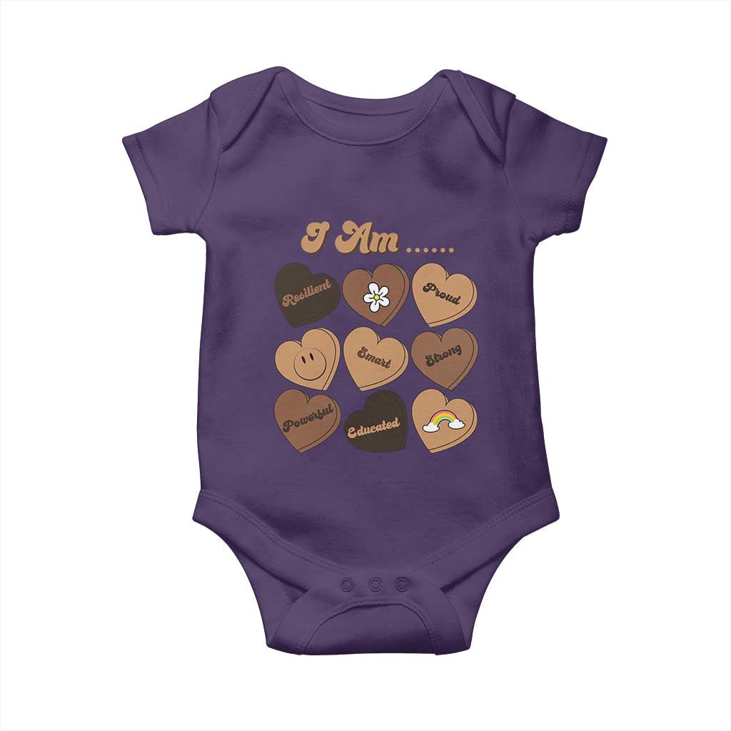 African American Proud Black History Month Baby Onesie Melanin Hearts