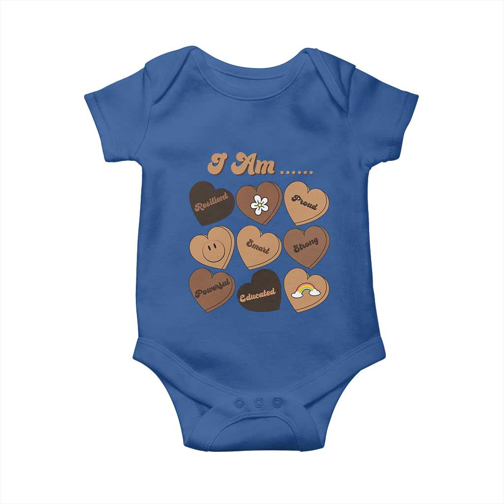 African American Proud Black History Month Baby Onesie Melanin Hearts