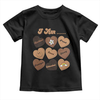 African American Proud Black History Month Toddler T Shirt Melanin Hearts
