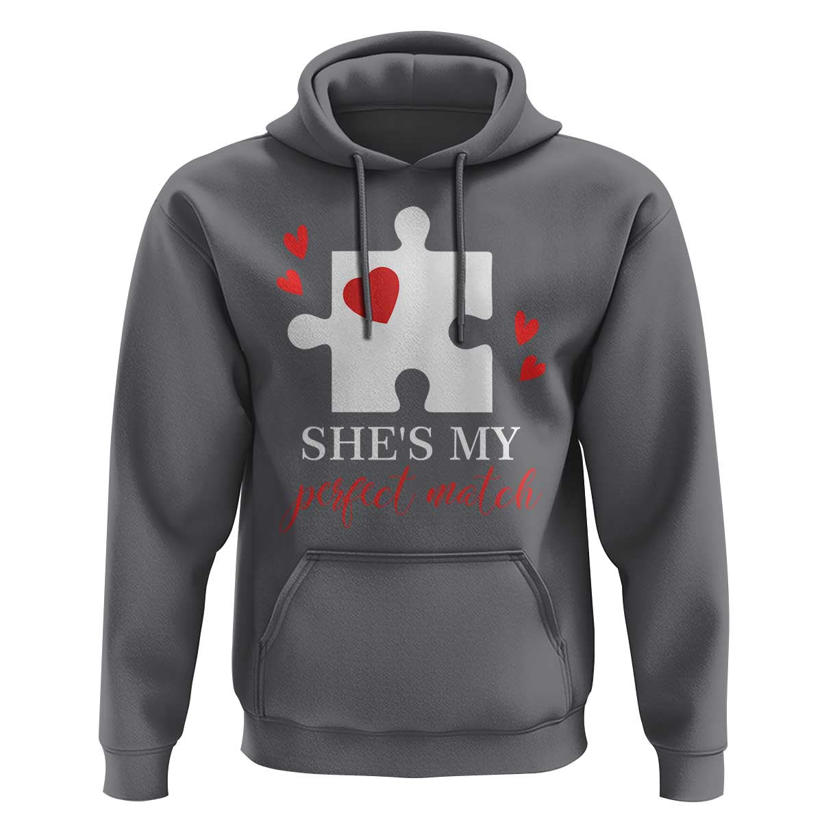 Funny She's My Perfect Match Valentine's Day Couple Matching Hoodie