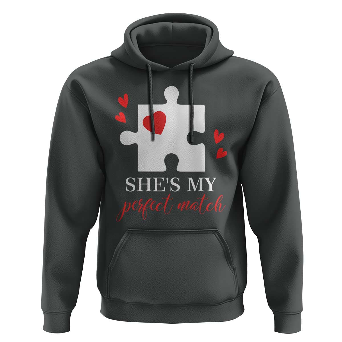 Funny She's My Perfect Match Valentine's Day Couple Matching Hoodie