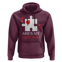 Funny She's My Perfect Match Valentine's Day Couple Matching Hoodie