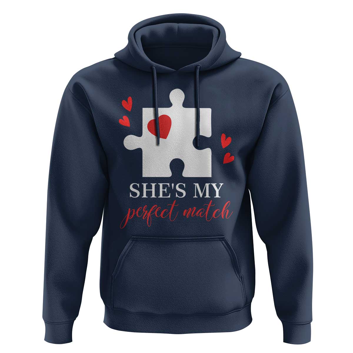 Funny She's My Perfect Match Valentine's Day Couple Matching Hoodie