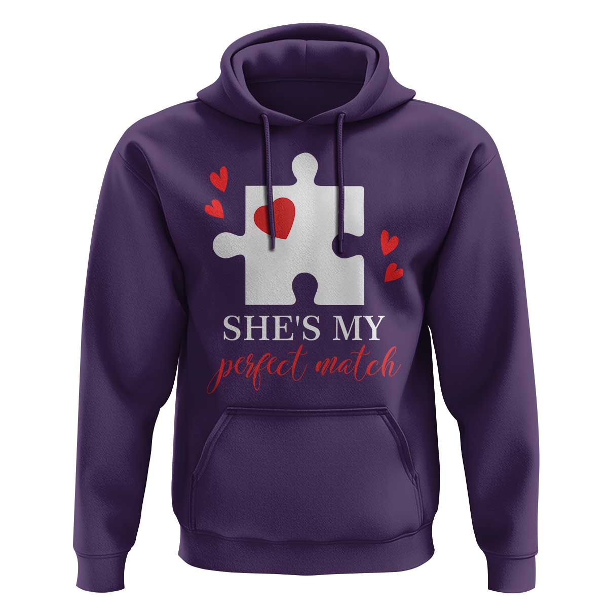 Funny She's My Perfect Match Valentine's Day Couple Matching Hoodie