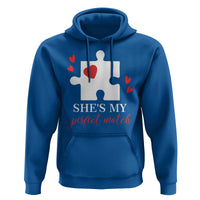Funny She's My Perfect Match Valentine's Day Couple Matching Hoodie