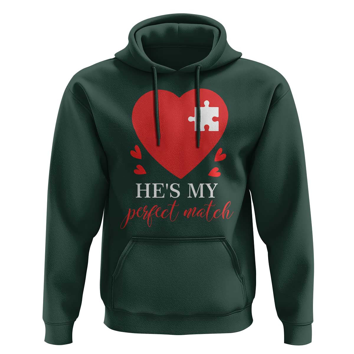 Funny He's My Perfect Match Valentine's Day Couple Matching Hoodie