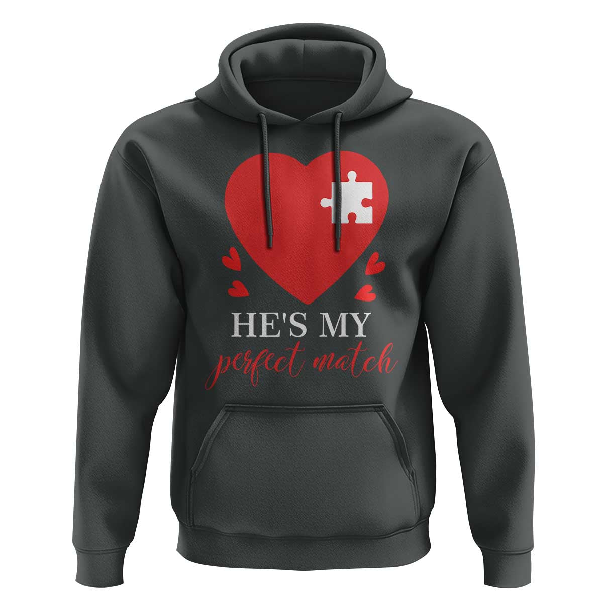 Funny He's My Perfect Match Valentine's Day Couple Matching Hoodie