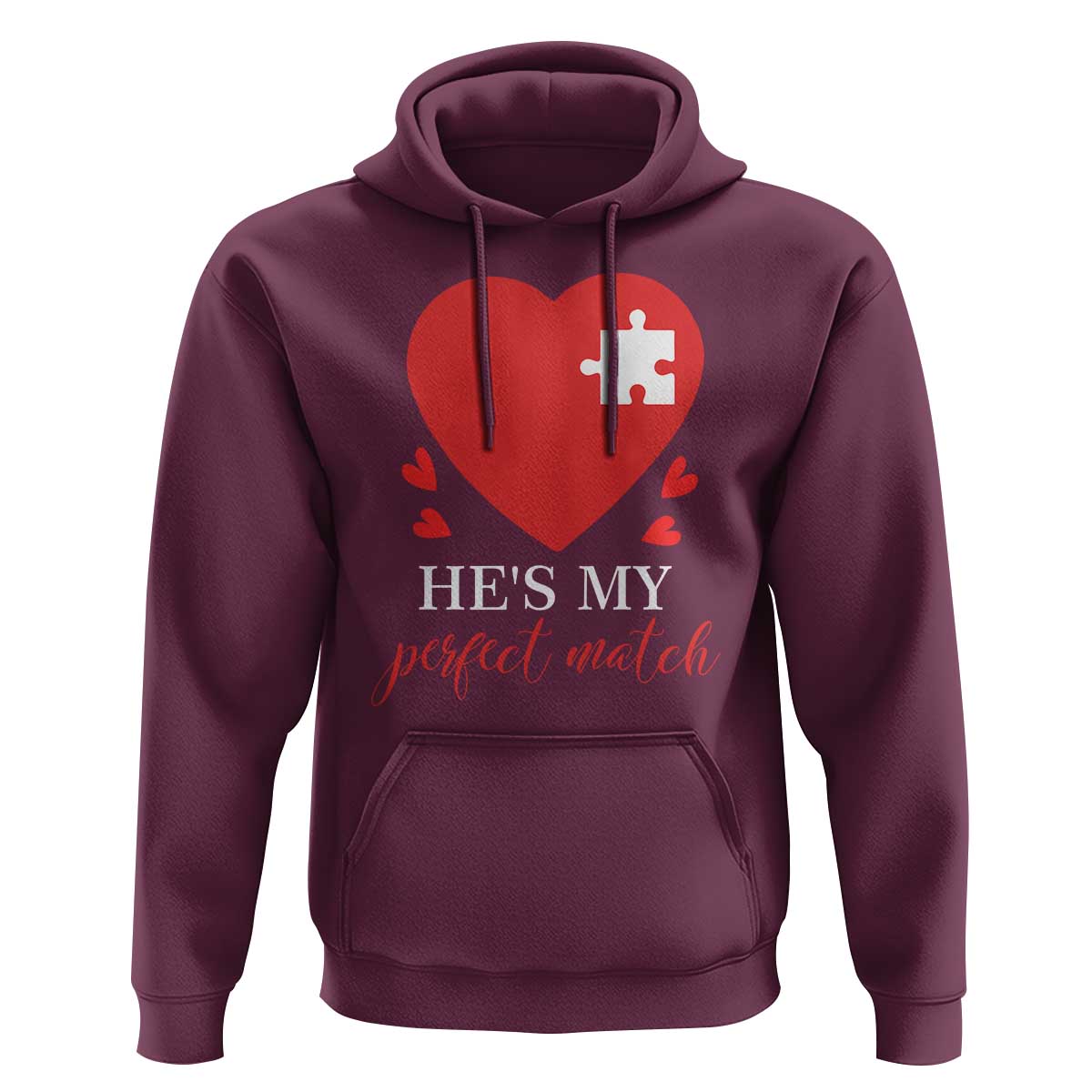 Funny He's My Perfect Match Valentine's Day Couple Matching Hoodie
