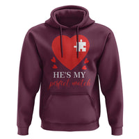 Funny He's My Perfect Match Valentine's Day Couple Matching Hoodie