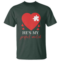 Funny He's My Perfect Match Valentine's Day Couple Matching T Shirt