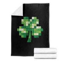 Funny St Patricks Day Shamrock Building Blocks Bricks Throw Blanket
