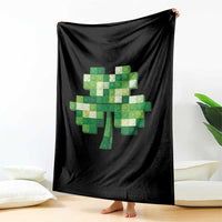 Funny St Patricks Day Shamrock Building Blocks Bricks Throw Blanket
