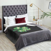 Funny St Patricks Day Shamrock Building Blocks Bricks Throw Blanket