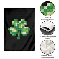Funny St Patricks Day Shamrock Building Blocks Bricks Garden Flag