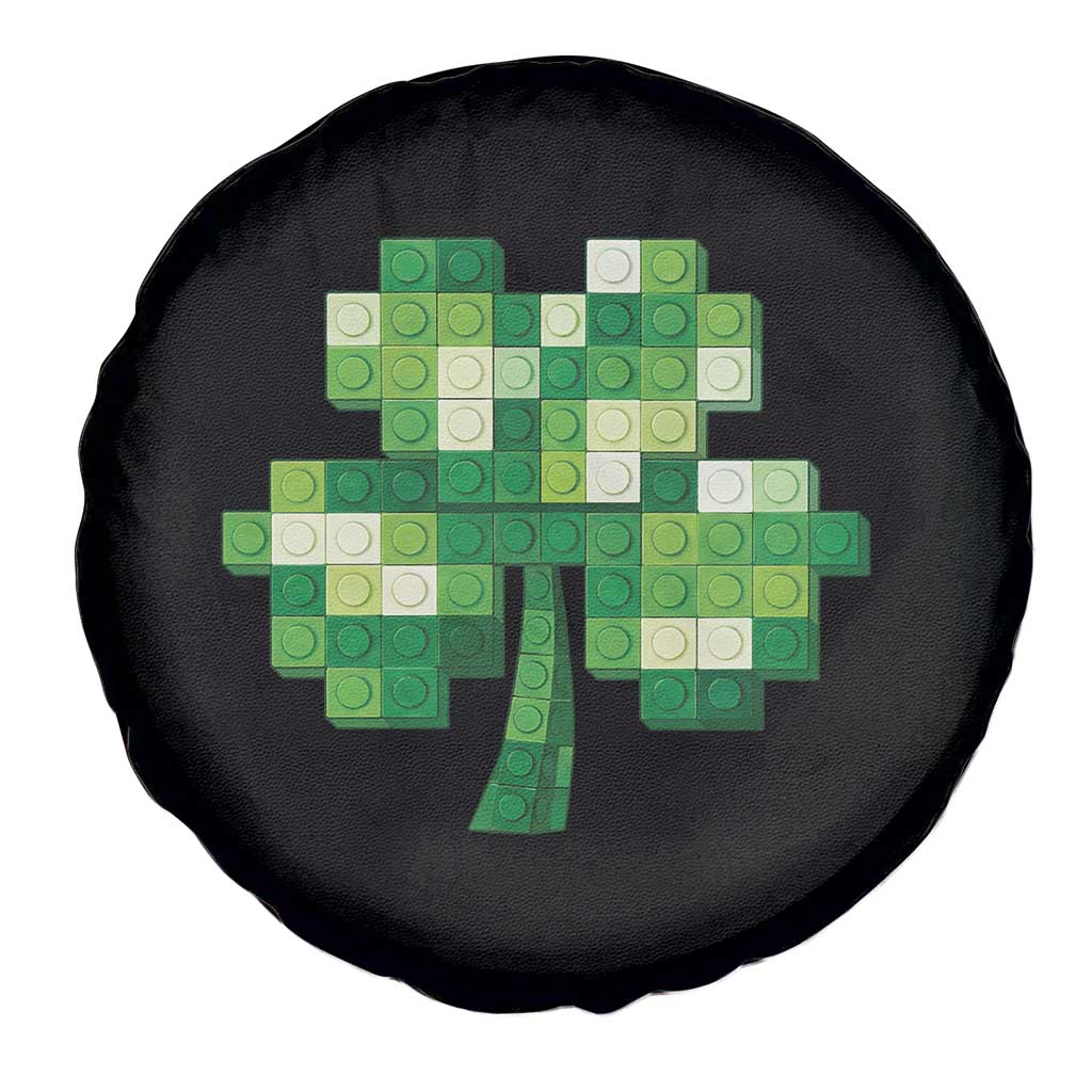 Funny St Patricks Day Shamrock Building Blocks Bricks Spare Tire Cover