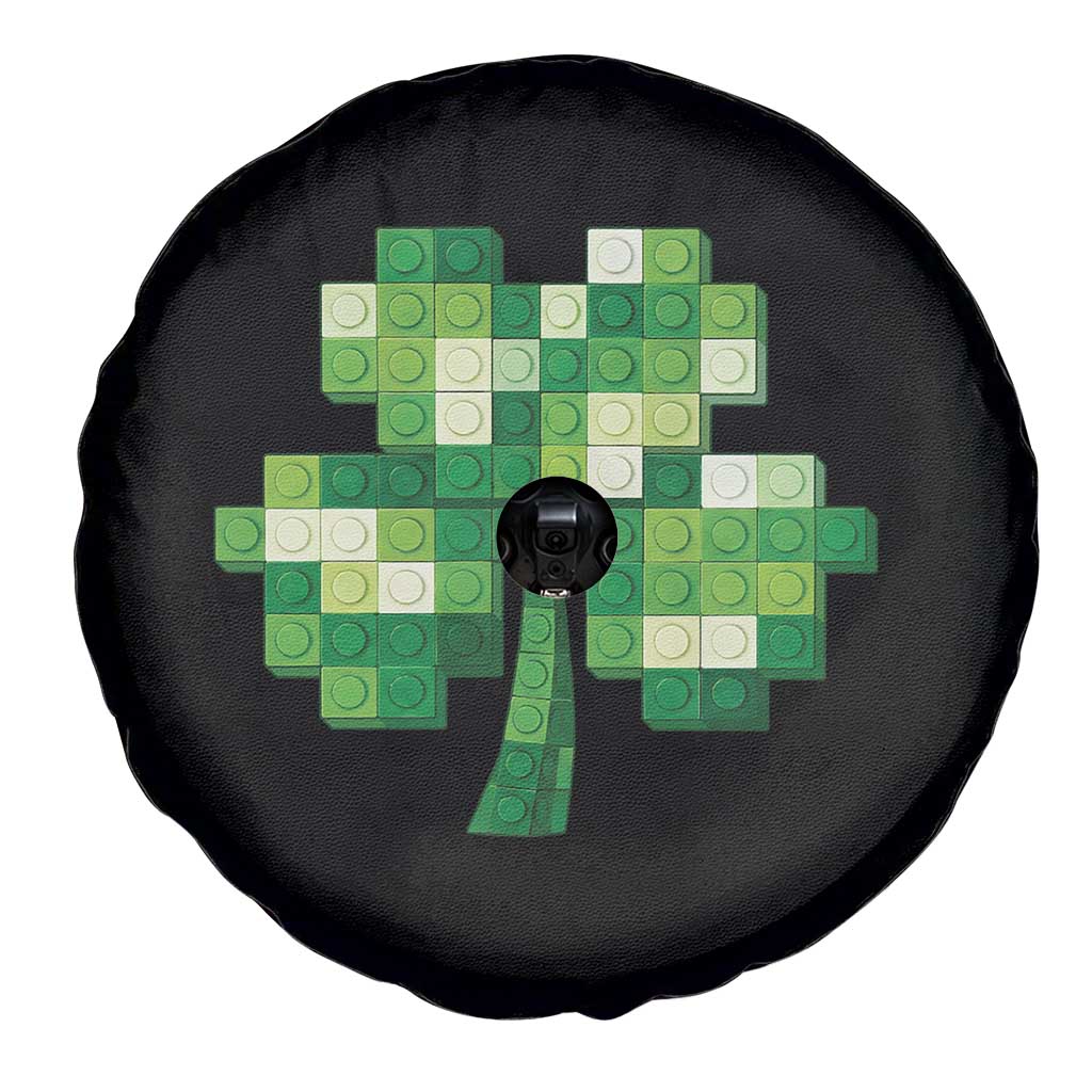 Funny St Patricks Day Shamrock Building Blocks Bricks Spare Tire Cover