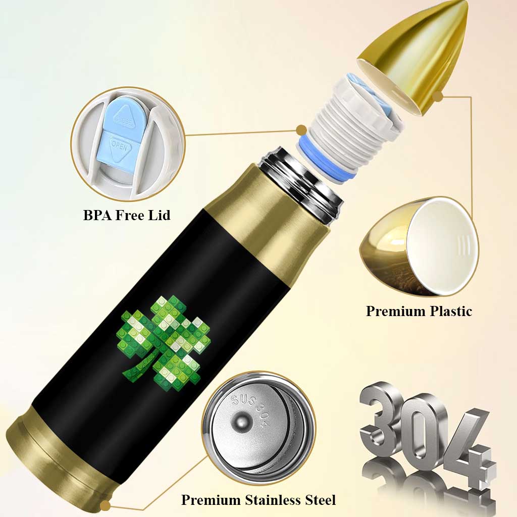 Funny St Patricks Day Shamrock Building Blocks Bricks Bullet Tumbler